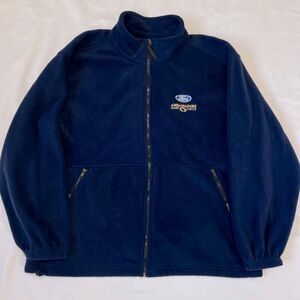 Ford Ambassadors Inner Circle Blue Fleece Jacket Size Large Made in U.S.A.